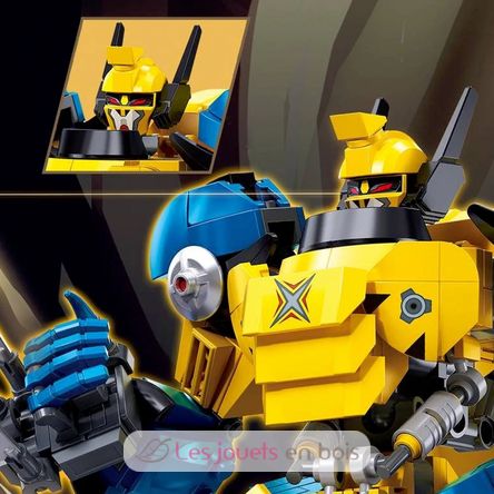 Robot Super PR Mecha amarillo azul SL-M38-B1298 Sluban 7