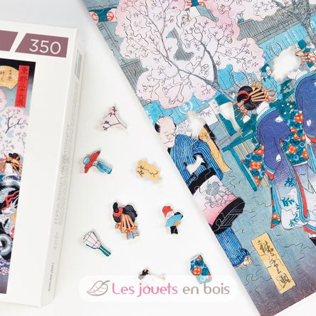 Calle Naka en Yoshiwara de Hiroshige A1331-350 Puzzle Michèle Wilson 3