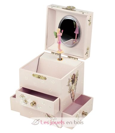 Caja musical Hada de las cerezas rosa 13,5x10x10cm TR-S13003 Trousselier 1