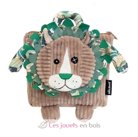 Mochila de terciopelo Jelekros el león DE35019 Les Déglingos 3