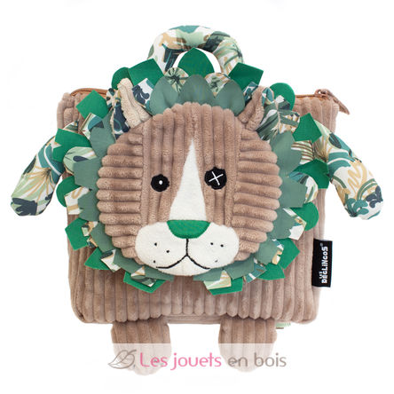 Mochila de terciopelo Jelekros el león DE35019 Les Déglingos 1