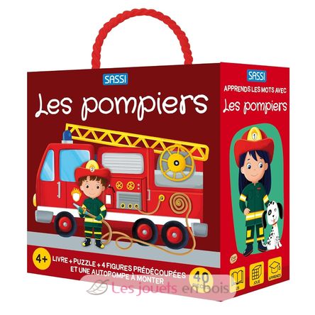 Libro y puzle Los bomberos SJ-304321 Sassi Junior 1