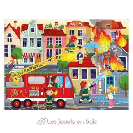 Libro y puzle Los bomberos SJ-304321 Sassi Junior 3