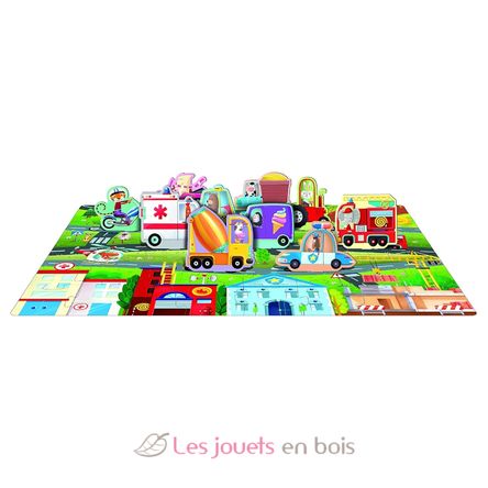 Libro y puzle Los vehículos SJ-305571 Sassi Junior 2