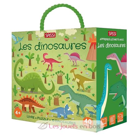 Libro y puzle Los dinosaurios SJ-307551 Sassi Junior 1