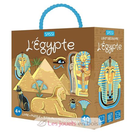 Libro y puzle Egipto SJ-313736 Sassi Junior 1
