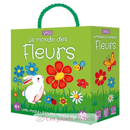 Libro y puzle Las flores SJ-313798 Sassi Junior 1