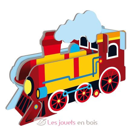 Libro y puzle Los trenes SJ-329119 Sassi Junior 4