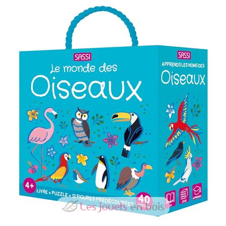 Libro y puzle Las aves SJ-329331 Sassi Junior 1