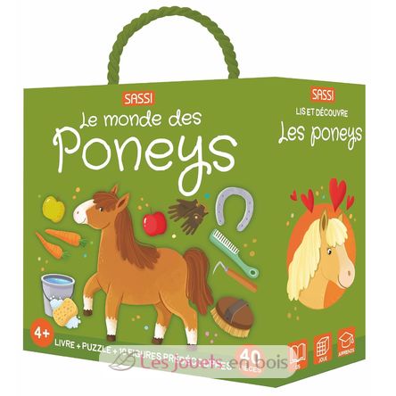 Libro y puzle Los ponis SJ-329898 Sassi Junior 1