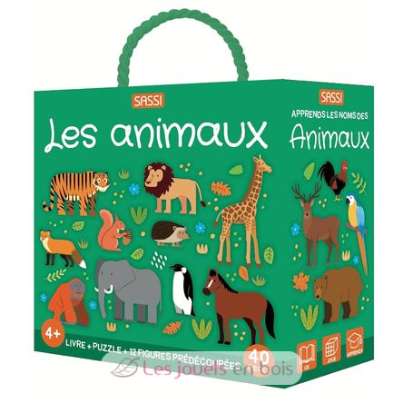 Libro y puzle Los animales SJ-355361 Sassi Junior 1