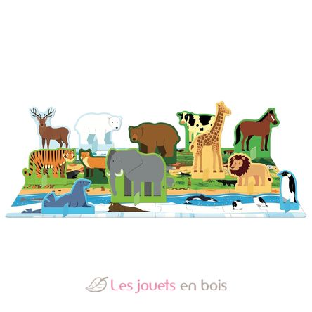 Libro y puzle Los animales SJ-355361 Sassi Junior 4