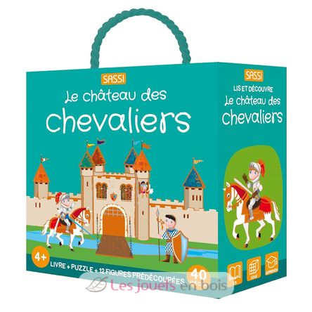 Libro y puzle Los caballeros SJ-381193 Sassi Junior 1