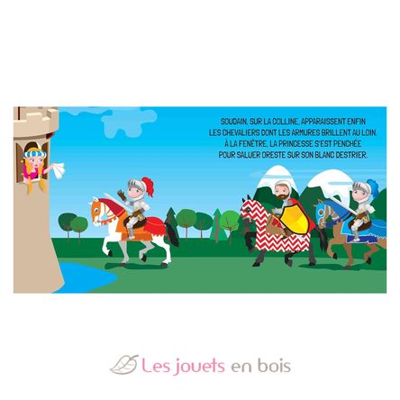 Libro y puzle Los caballeros SJ-381193 Sassi Junior 4