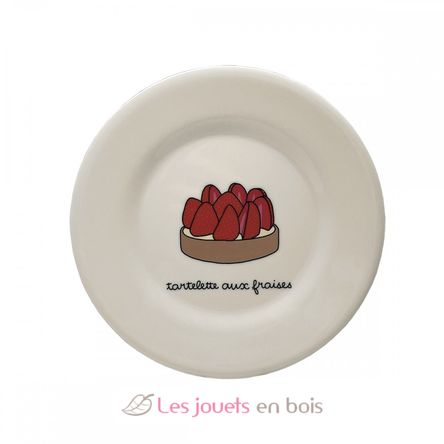 Plato infantil con tartaleta de fresas 20 cm PJ-SB965T Petit Jour 1