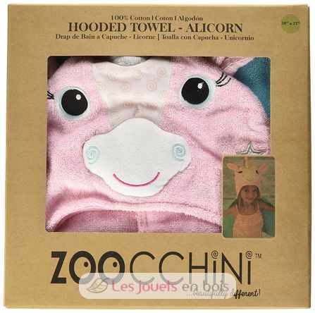Toalla de baño para niños - Allie la licorne ZOO-122-001-012 Zoocchini 4