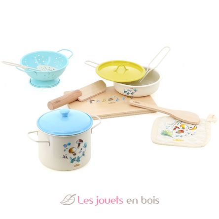 Juego de utensilios de cocina de madera y metal V8181 Vilac 6
