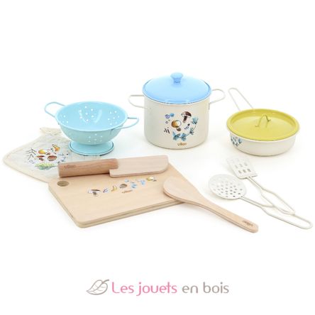 Juego de utensilios de cocina de madera y metal V8181 Vilac 5
