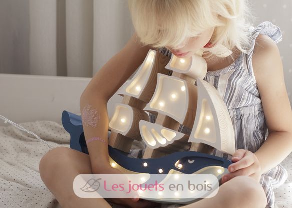 Nightlight Ship azul marino LL029-360 Little Lights 3