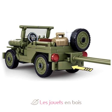 Army WWII - Jeep con cañón antiaéreo SL-M38-B0853 Sluban 5