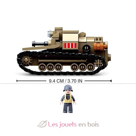 Army WWII - Pequeño tanque italiano SL-M38-B0709 Sluban 5