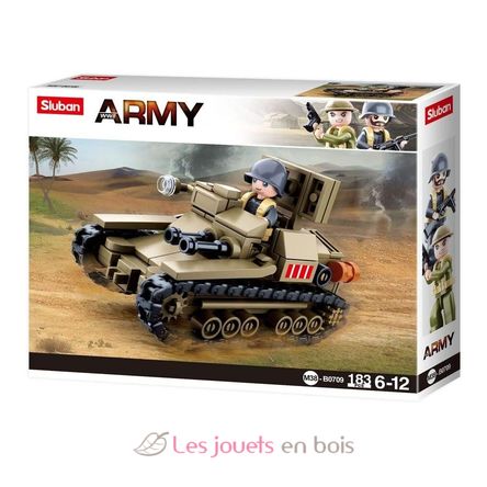 Army WWII - Pequeño tanque italiano SL-M38-B0709 Sluban 3