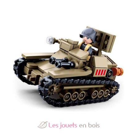 Army WWII - Pequeño tanque italiano SL-M38-B0709 Sluban 1