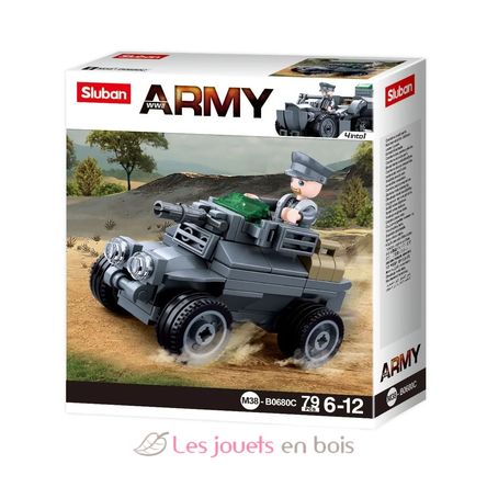 Army WWII - Vehículo blindado alemán SL-M38-B0680C Sluban 2