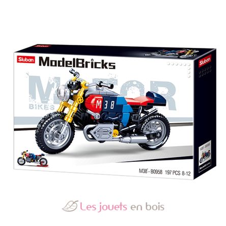 Model Bricks - Motocicleta Cafe Racer SL-M38-B0958 Sluban 1