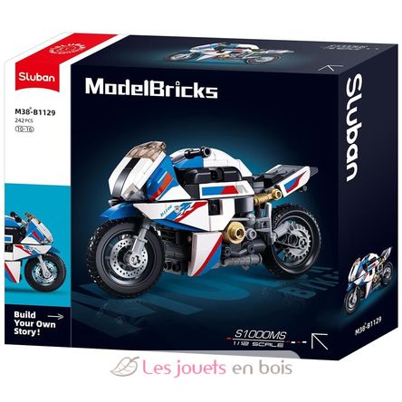 Model Bricks - Moto de carreras SL-M38-B1129 Sluban 1