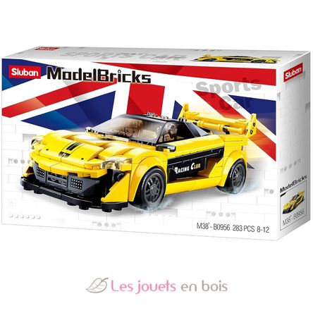 Model Bricks - Coche inglés amarillo SL-M38-B0956 Sluban 1
