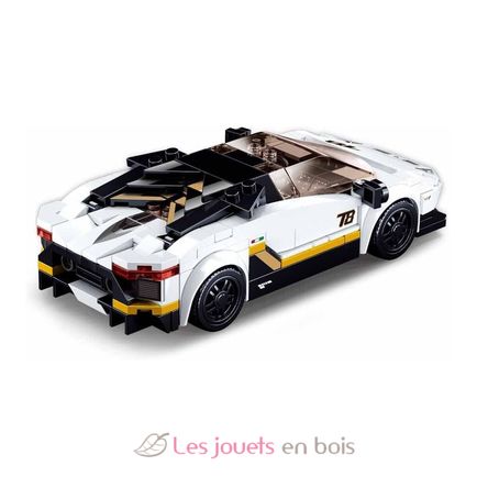 Model Bricks - Coche italiano blanco SL-M38-B0957 Sluban 3
