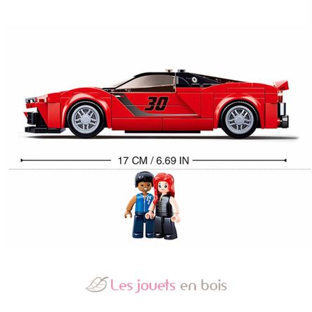 Model Bricks - Coche italiano rojo SL-M38-B0955 Sluban 5
