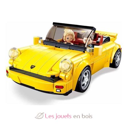 Model Bricks - Coche deportivo alemán amarillo SL-M38-B1097 Sluban 2