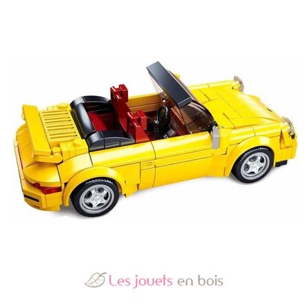 Model Bricks - Coche deportivo alemán amarillo SL-M38-B1097 Sluban 3