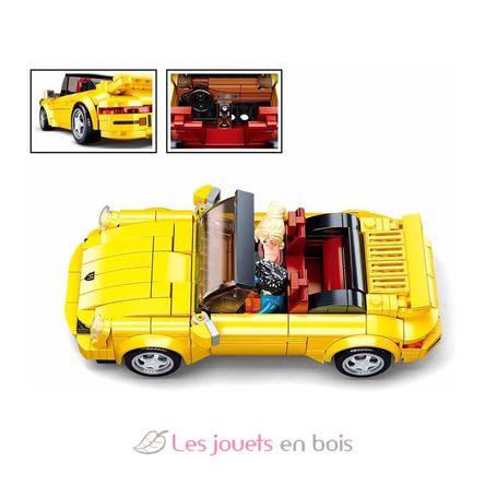 Model Bricks - Coche deportivo alemán amarillo SL-M38-B1097 Sluban 4