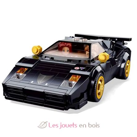 Model Bricks - Coche deportivo italiano negro SL-M38-B1098 Sluban 2