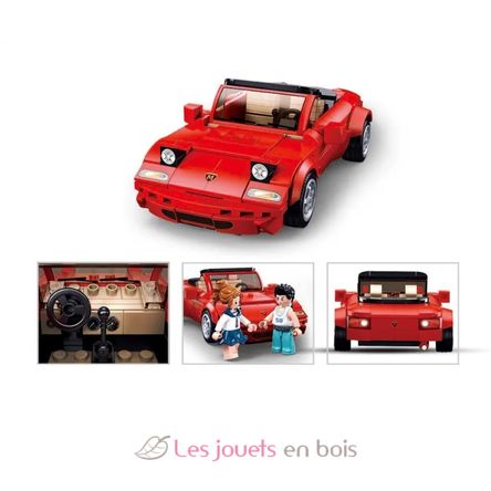 Model Bricks - Coche deportivo MX5 rojo SL-M38-B1128 Sluban 4