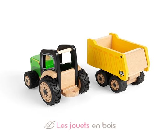 Tractor y remolque de madera BJ-T0534 Bigjigs Toys 2