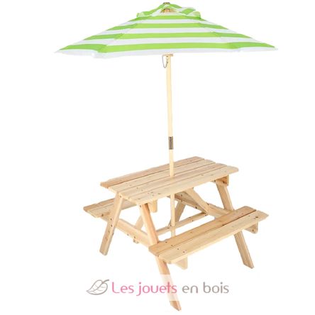 Mesa de picnic infantil con sombrilla ED-KG401 Esschert Design 1