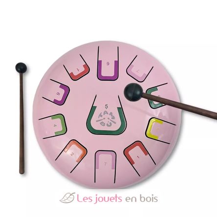 Tambor de lengüeta 11 notas rosa JCTMB08P Tambú 2