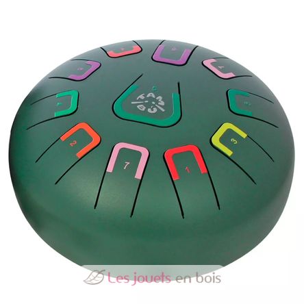 Tambor de lengüeta 11 notas verde mate JCTMB08J Tambú 6