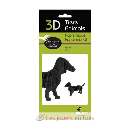 Modelo 3D de papel Perro Tejonero FRI-11610 Fridolin 4
