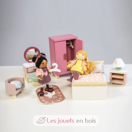 Dormitorio para casa de muñecas TL8152 Tender Leaf Toys 6