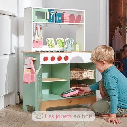Cocina de madera para niños de 67 x 32,4 x Alt. 91,5 cm TL8206 Tender Leaf Toys 3