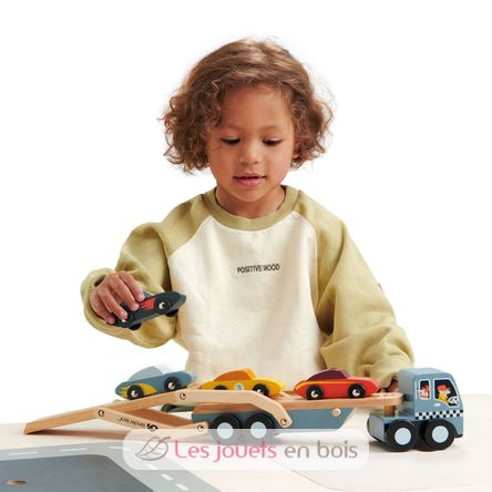 Camión transportador de coches TL8346 Tender Leaf Toys 6