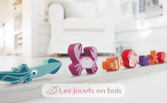 Arrecife de coral apilable de madera TL8410 Tender Leaf Toys 2