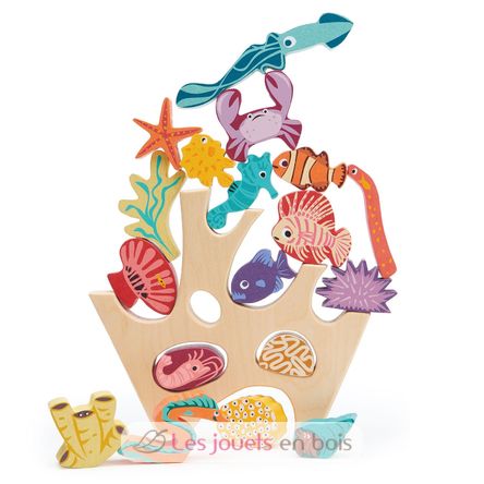 Arrecife de coral apilable de madera TL8410 Tender Leaf Toys 4