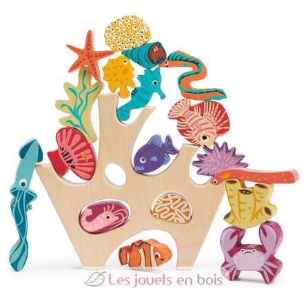 Arrecife de coral apilable de madera TL8410 Tender Leaf Toys 5