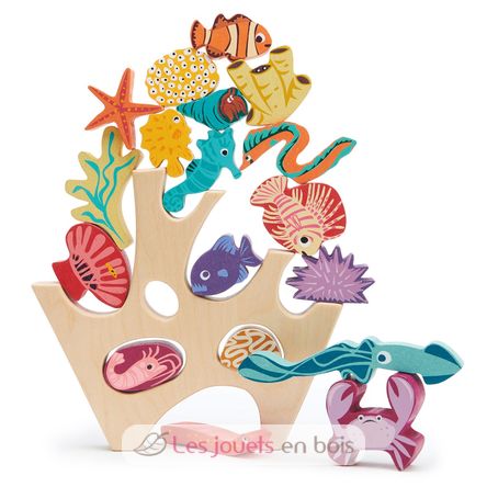 Arrecife de coral apilable de madera TL8410 Tender Leaf Toys 1